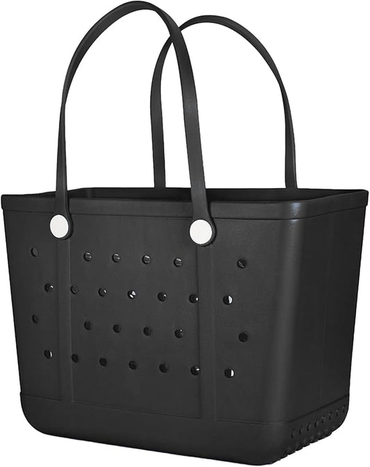 Beach Bag X Large Rubber Tote Bag, Waterproof Washable Open for Women Croc Bag Hand Bag for Beach Pool Yoga