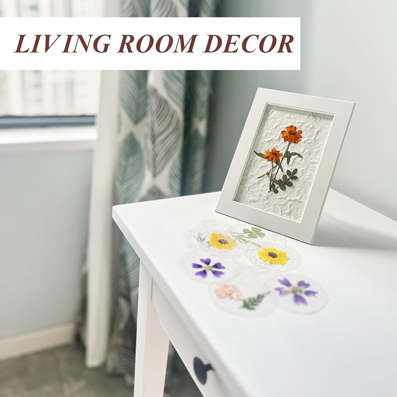 Handmade Pressed Flower Notecard Set with Real Flowers, 4x6 inches, Dongba Paper, Translucent Envelope, 3-Piece Gift Set, Perfect for Business, Birthday, Wedding, Congratulations, Gift, Thank you