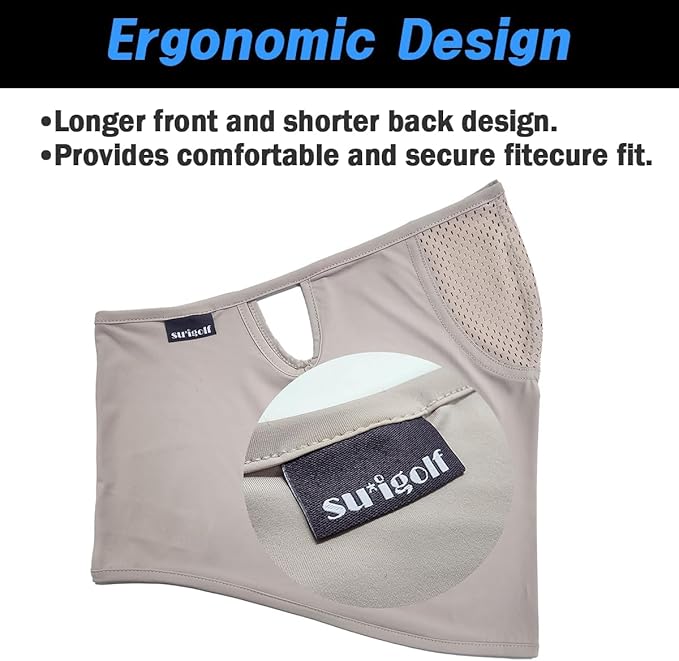 KOREA (Type E) UV Sun Protection Balaclava Half Face Mask - For Golf, Hiking, Running, Cycling & Outdoor Sports