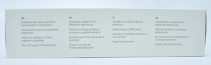 Avantree Shift - Wireless TV Multiple Headphones Pack, Ideal for Watching 2 or More TVs, with Cross-Compatibility, Pass-Through, Long Range, Scalable to 3 Transmitters and 100 Headphones