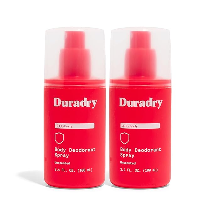 Aluminum-Free Whole Body Deodorant Spray for Men and Women - Unscented Deodorant for Whole Body, Natural Odor Neutralizer, Clear and Residue Free, Non-Staining - 3.4 Fl Oz each - Pack of 2