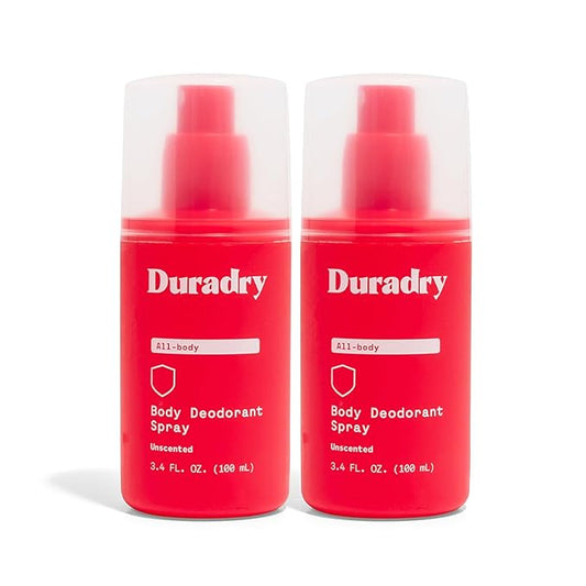 Aluminum-Free Whole Body Deodorant Spray for Men and Women - Unscented Deodorant for Whole Body, Natural Odor Neutralizer, Clear and Residue Free, Non-Staining - 3.4 Fl Oz each - Pack of 2