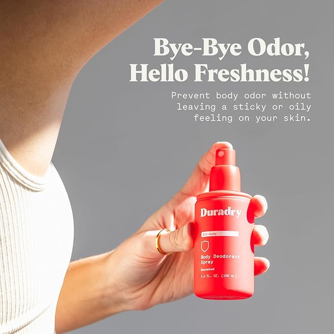 Aluminum-Free Whole Body Deodorant Spray for Men and Women - Unscented Deodorant for Whole Body, Natural Odor Neutralizer, Clear and Residue Free, Non-Staining, Cruelty-Free - 3.4 Fl Oz