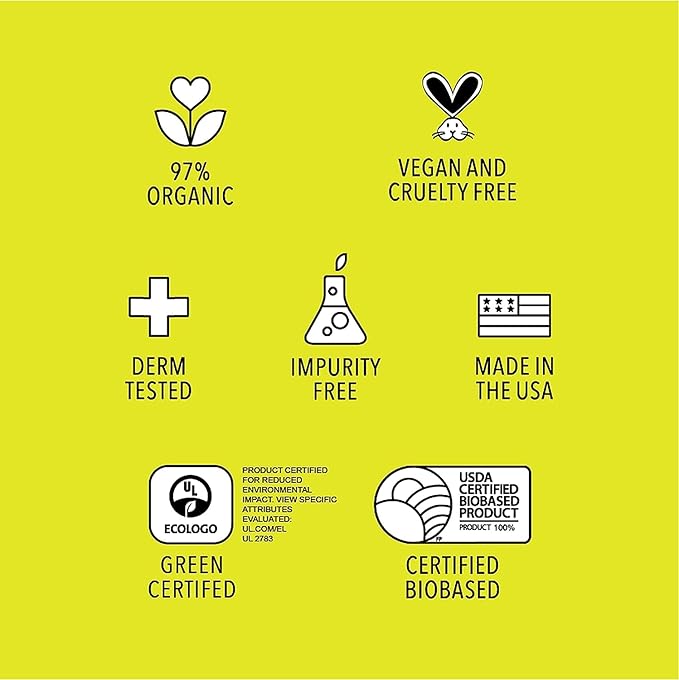 Medical Grade Hand Sanitizer Gel - 97% ORGANIC - 2 FL.OZ. (PACK OF 6)