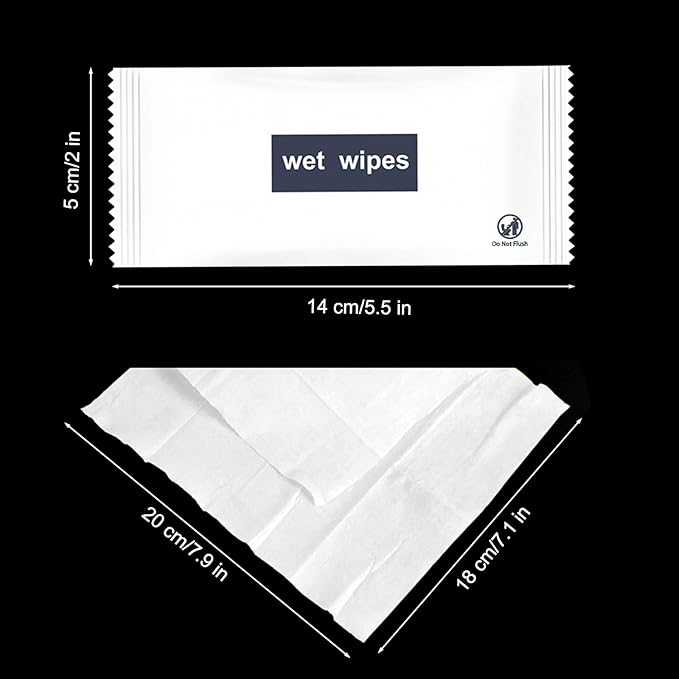 Wet Wipes Individually Wrapped, Wet Naps 500 Pack, Bulk Hand Wipes for Homeless, Suitable for Restaurant, Wedding, Barbecue