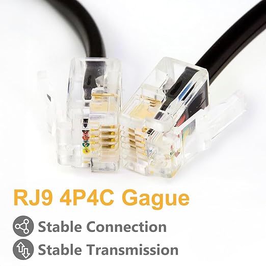 Uvital Telephone Cord Detangler, Anti-Tangle Telephone Handset Cable 360 Degree Rotating Landline Swivel Cord Untangler Black (2 Pack)