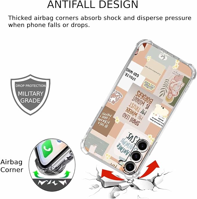 Case for Samsung Galaxy S23+ with Christian Quotes Design,Jesus God Bible Verse Pattern,Clear Soft TPU Bumper Phone Cover,6.6"(Christian,S23P)