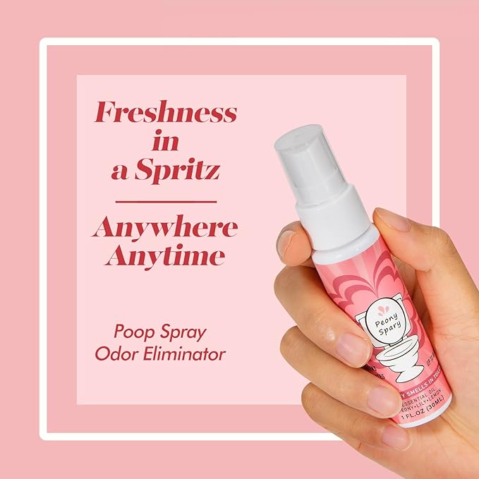 Toilet Spray for Poop 3 Pack, Travel Size Variety, Bathroom Odor Eliminator - Lemon Lavender Peony