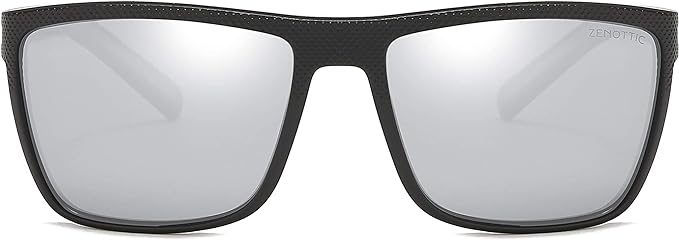 ZENOTTIC Polarized Sunglasses for Men Lightweight TR90 Frame UV400 Protection Square Sun Glasses