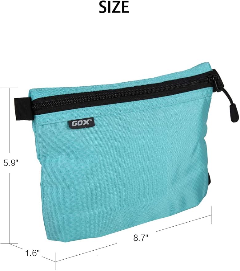 GOX Small Toiletry Bag for Men Bulk Cosmetic Bag Dopp Kit Carry On Zipper Pouch Organization Nylon Small Packing Sack Waterproof