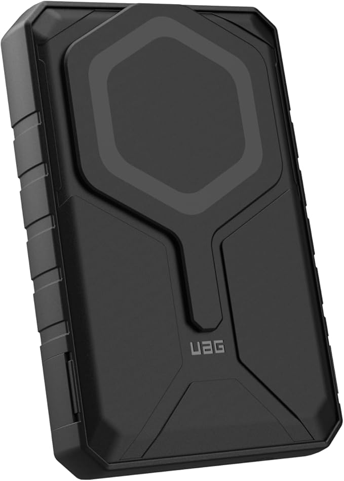 URBAN ARMOR GEAR UAG 10000mAh Power Bank SRGE 20W 2-Port USB-C USB Magnetic Wireless Portable Charger Fast Charging Battery Pack w/Kickstand Compatible with iPhone 17, Samsung Galaxy S25, Black/Grey