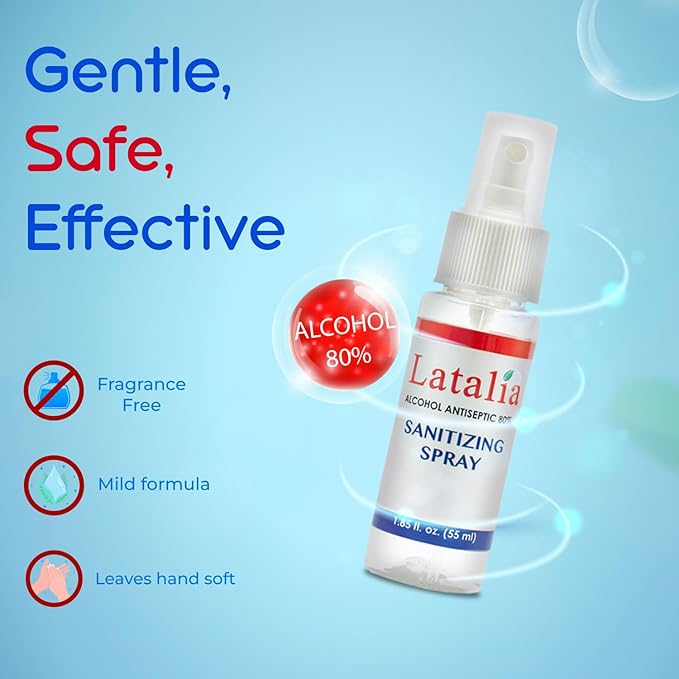 Hand Sanitizer Spray - Pack of 24 Unscented Spray Hand Sanitizer for Hands (1.85 fl. oz & 55 ml)