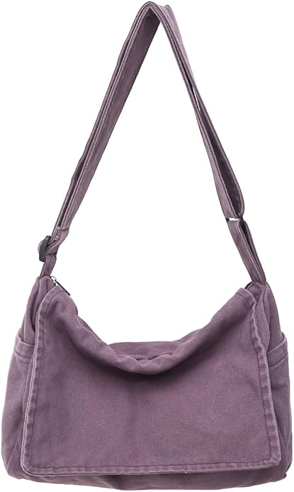 Collsants Messenger Bag for Women Men Satchel Bag Canvas Crossbody Shoulder Bag Casual Sling Bag