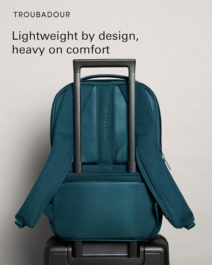 Troubadour Apex 3.0-22L Premium Laptop Backpack - Ergonomic & Water Resistant - Designed for Work and Travel - Air Force Blue