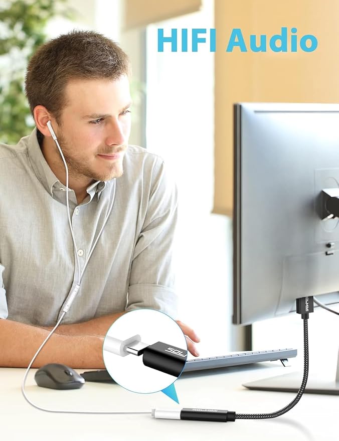 USB C Female to USB Male Adapter Cable (7.5 ft) -USBC to USB Adapter with 5Gbps Data Transfer for Laptop, PC, Flash Disk, USB C Headphone