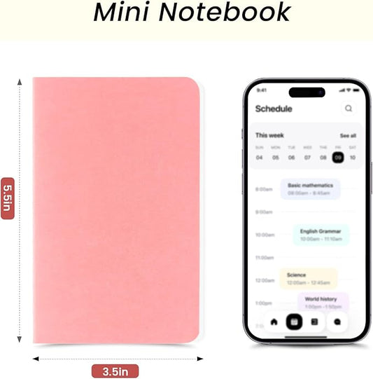 Oucaru 64PCS Mini Notebooks Bulk, 3.5" x 5.5", 16 Color, 60 Pages Blank Paper Small Pocket Notebook Set, Mini Journal Memo Notepads for Kids, Students, Traveler, School Office Supplies