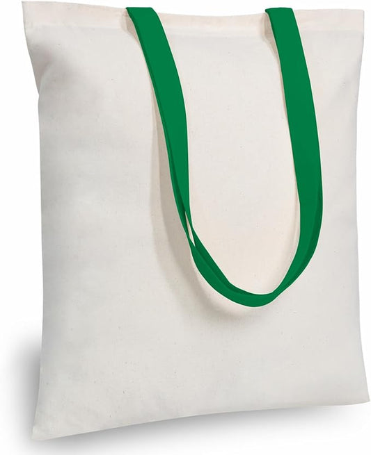 TOPDesign 6-Pack Economical 16"x15" Cotton Tote Bag, Lightweight Medium Reusable Grocery Shopping Cloth Bags, Suitable for DIY, Advertising, Promotion, Gift, Activity