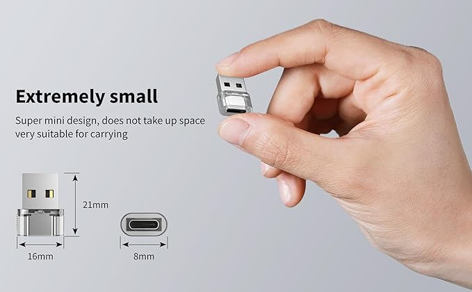 10 Pack USB to USB C Adapter,USB C Female to A Male Charger Converter Compatible with Apple Watch,iPhone 15 14 13 12 Pro Max Plus,Note,iPad 9 10 Air 5 Mini 6,Galaxy Pixel and etc.(Clear)