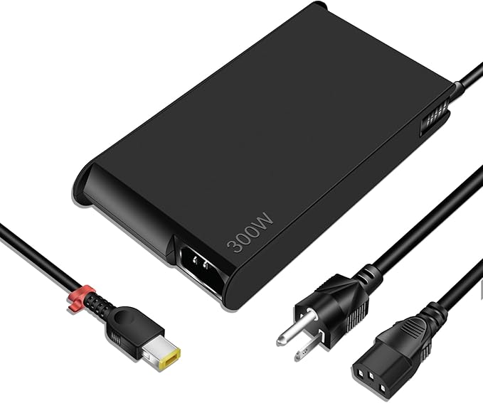 300W AC Charger for Lenovo Legion Pro 5 5i 7 7i Legion Slim 7 7i 5 5i Legion 7 7i 5 5i Lenovo 300W Charger ADL300SDC3A Power Supply Adapter Cord