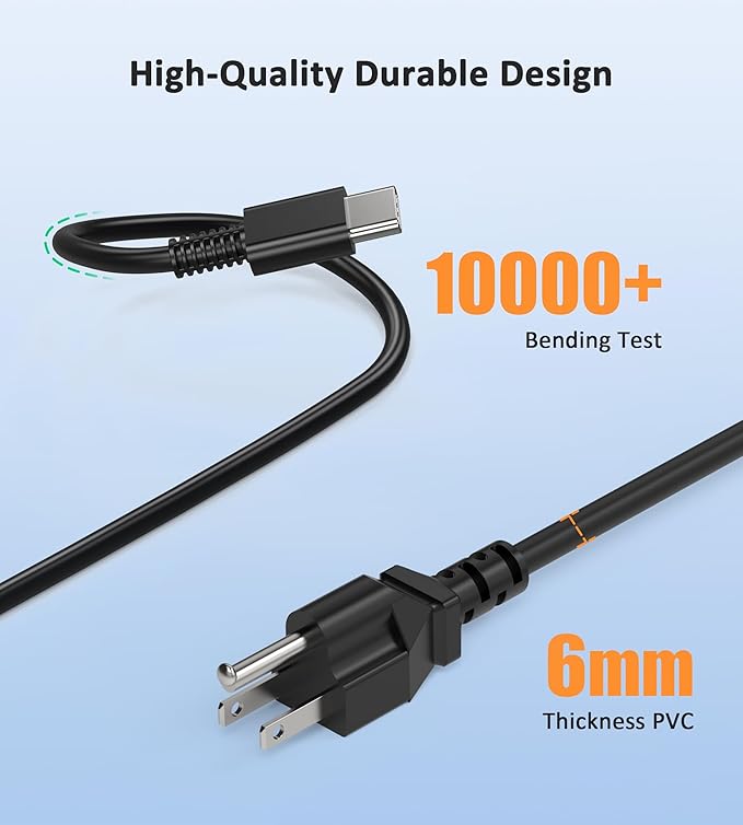 45W Chromebook Charger USB C Type C Replacement for Chromebook X360 14 14-ca051wm 14-ca052wm 14-ca091wm ca061dx 14-ca0061dx 14-ca060nr 14-ca020nr 14-ca043cl Power Supply Adapter