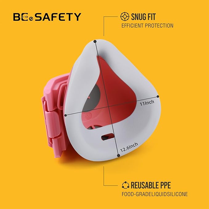 Reusable Half Face Respirator Mask with 6 Filter,2818 Food-Grade Silicone Mask for Painting, Welding, Sanding,Dust,Mold