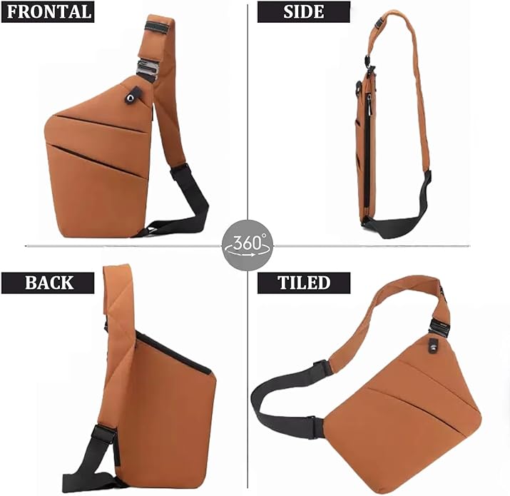 Crossbody Travel Bags for Women, New Theft Proof Safe Slim Sling Travel Purses, Personal Flex Shoulder Bag for Men Women