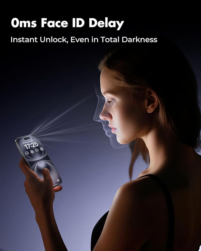 UNBREAKcable 2+2 Pack for iPhone 16 Plus Screen Protector & Lens Protector 【Military-Grade】【Easy Install】【Efficient Night Shot】9H+ Shatterproof Tempered Glass Film,Bubble-Free&Anti-Fingerprint ,Case Friendly-6.7 inch