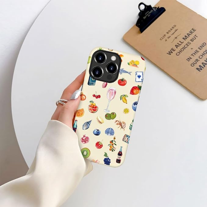 DAIZAG Case Compatible with iPhone 11 Pro Max,Fit Shockproof Cover for Women Girls,Fruit Flower Seashell Aesthetic