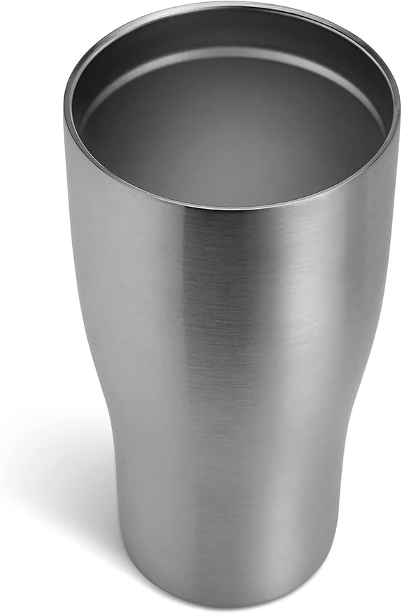 makerflo Silver 30 oz Curve Stainless Steel Tumbler Pack of 25 with Lid & Straw | Craft-Ready for DIY Gifts & Personalization (Epoxy, UV DTF, Vinyl, and Laser Engraving) - Not for Sublimation