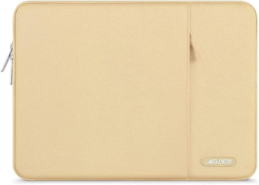 MOSISO Laptop Case 13 inch, 13 inch Laptop Sleeve Compatible with MacBook Air M4 M3 M2 M1 2025-2018 / Pro M2 M1 2025-2016, Polyester Vertical Computer Sleeve Bag with Pocket, Camel