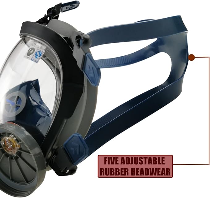 SYINE Organic Vapors Full Respirator Mask Gas Mask Spray Paint Chemical Formaldehyde Dustproof Respiratory Protection,Respirator with 1 Pair Filter Cartridges and Carrier Bag