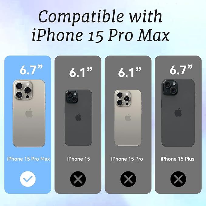 for iPhone 15 Pro Max Case, Vibrant Garden Floral Pattern, Military-Grade Drop Protection, Cute Soft Slim TPU Protective Cover with Camera Lens Protection for Women & Girls