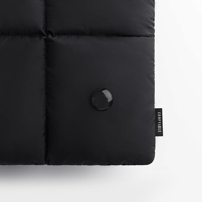 Comfyable Puffy Laptop Sleeve 13 Inch 14 Inch, Quilted Puffer Laptop Carrying Case, Pillow Case Compatible with MacBook Air M4 2025 M3 M2 M1, MacBook Pro M4 Pro/Max, Black