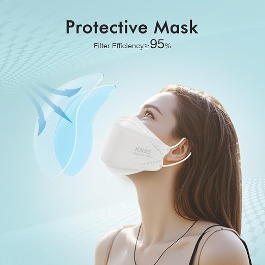 LEMENT KN95 Face Masks 50 Pack,Breathable Comfortable Disposable KN95 Mask For Adults