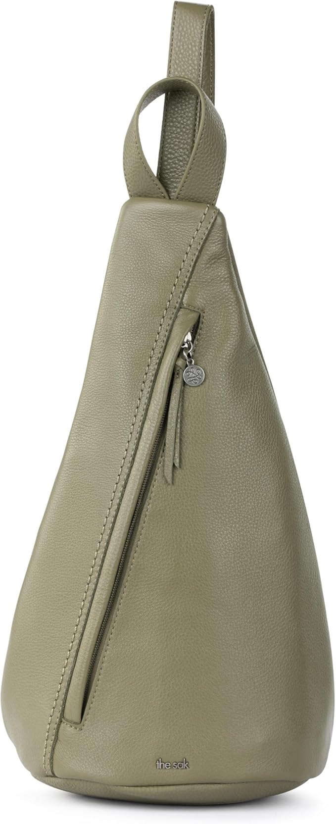 The Sak Geo Sling Backpack - Leather Women's Fashion Backpack for Everyday & Travel - Sling Crossbody With Zipper & Pockets