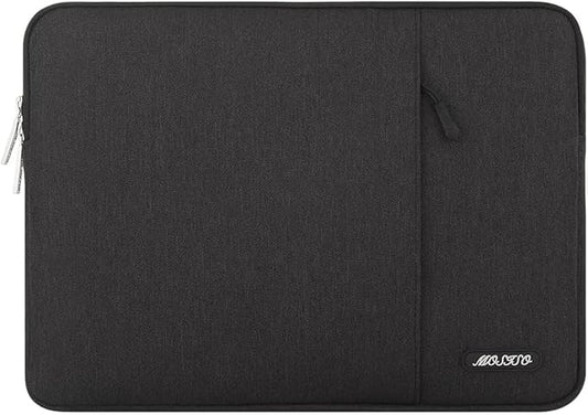 MOSISO Laptop Case 14 inch, 14 inch Laptop Sleeve Compatible with HP Lenovo Dell ASUS Acer, HP Stream, Dell Latitude, Lenovo IdeaPad, Polyester Vertical Computer Sleeve Bag with Pocket, Black