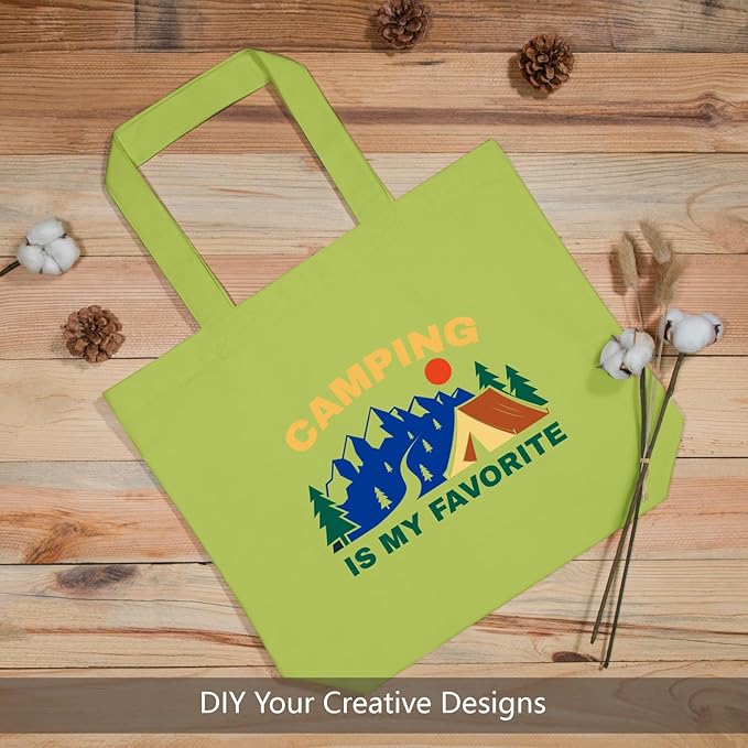 TOPDesign 3-Pack Super Strong Large 12oz Cotton Canvas Tote Bags, Reusable Grocery Shopping Cloth Bags, Fashionable Two-Tone Totes for Crafts, DIY Your Creative Designs