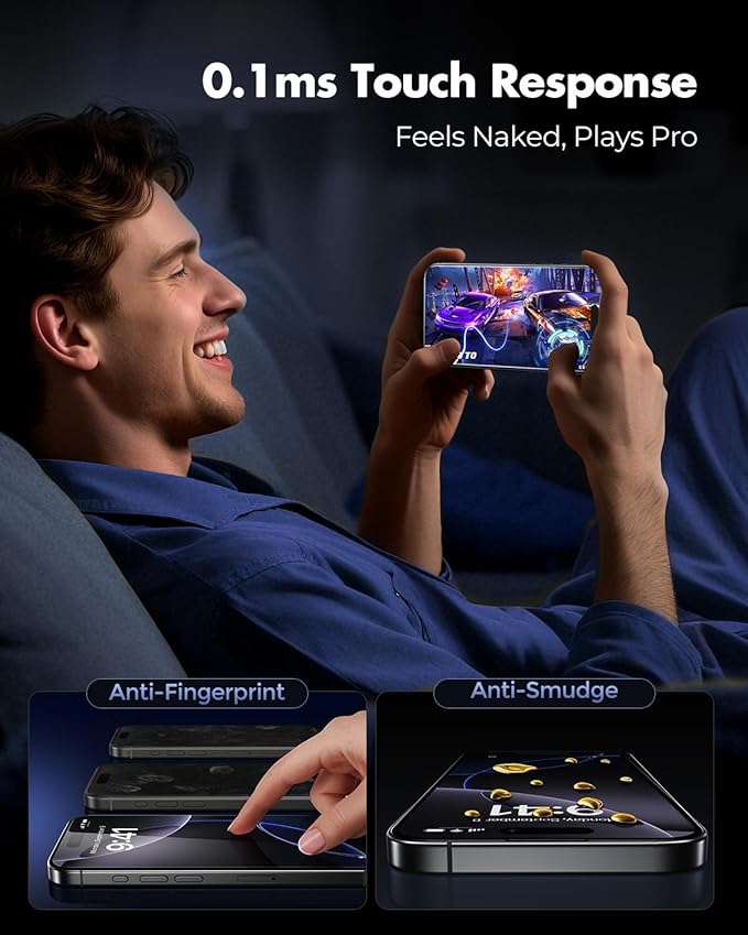 UNBREAKcable 3-Pack Screen Protector for iPhone 16 Pro Tempered Glass - [One-Pull Perfection] [Auto Dust-Elimination] [9H+ Hardness] [99.99% HD Clear] Full Coverage for iPhone 6.3 inch