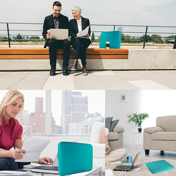 Naukay 15.6 Inch Laptop case Bag,Against dust Resistant Neoprene Notebook Computer Pocket Sleeve/Tablet Briefcase Carrying Bag Compatible 15-15.6 Inch HP/Dell/Asus/Acer/Toshiba/Fujitsu-Blue