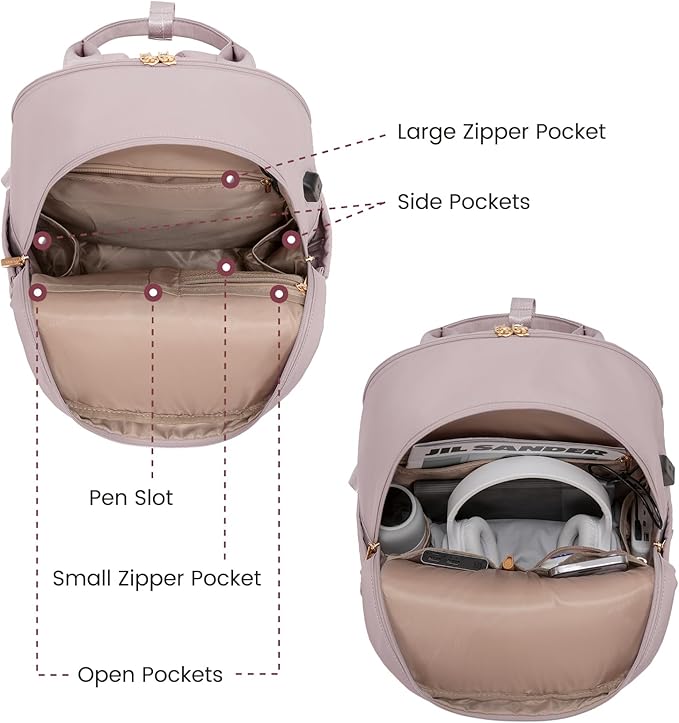 LOVEVOOK Laptop Backpack for Women 15.6 Inch Laptop Bag with USB Port, Fashion Waterproof Backpacks Teacher Nurse Stylish Travel Bags Vintage Daypacks for College Work