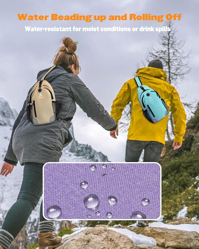 Sling Bag for Women, Crossbody Bag for Men, Cross Body Hiking Backpack, Travel Daypack, Chest Pack with Chest Phone Holder