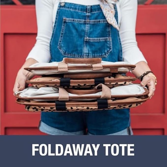 CleverMade EcoBasket Reusable Grocery Tote - Collapsible Storage Shopping Organizer - Heavy Duty Utility Bag Home