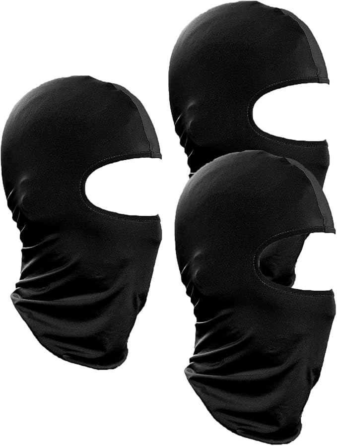 3 Pieces Balaclava Face Mask Outdoor Cycling Headgear Motorcycle Face Masks for Men and Women (Black)