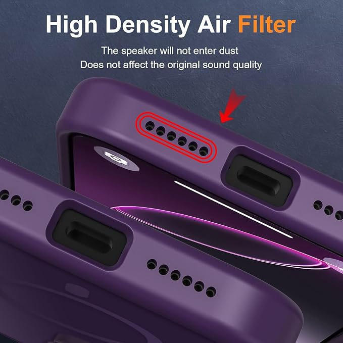 MOCCA Strong Magnetic for iPhone 16 Pro Phone Case, [Compatible with Magsafe][16FT Mil-Grade Drop Protection] Slim Thin Translucent Matte Protective Cover Case for iPhone 16 Pro Case, Deep Purple