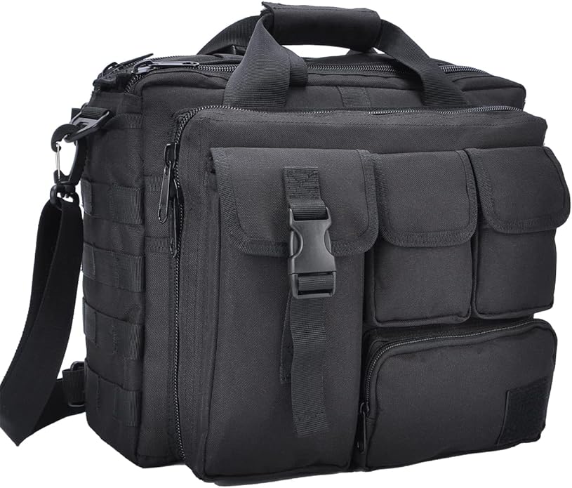 Tactical Briefcase, tactical computer bag 14.1" 15.6 In Men's Military Laptop Messenger Multifunction Briefcase for Men