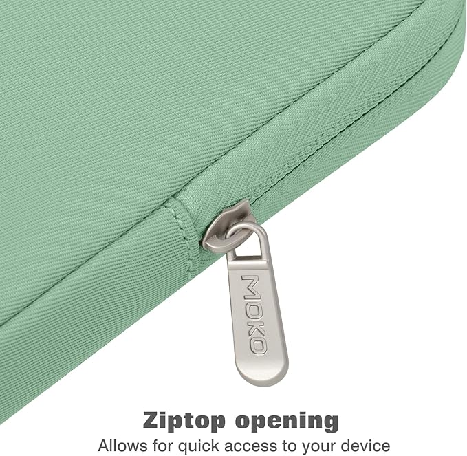 MoKo 7-8 Inch Tablet Sleeve Bag, Polyester Pouch Cover Case Fits iPad mini (A17 Pro) 8.3" 2024, iPad mini 6/5/4/3/2/1, Samsung Galaxy Tab S2 8.0, Tab A 8.0, ZenPad Z8s 7.9, Dark Green