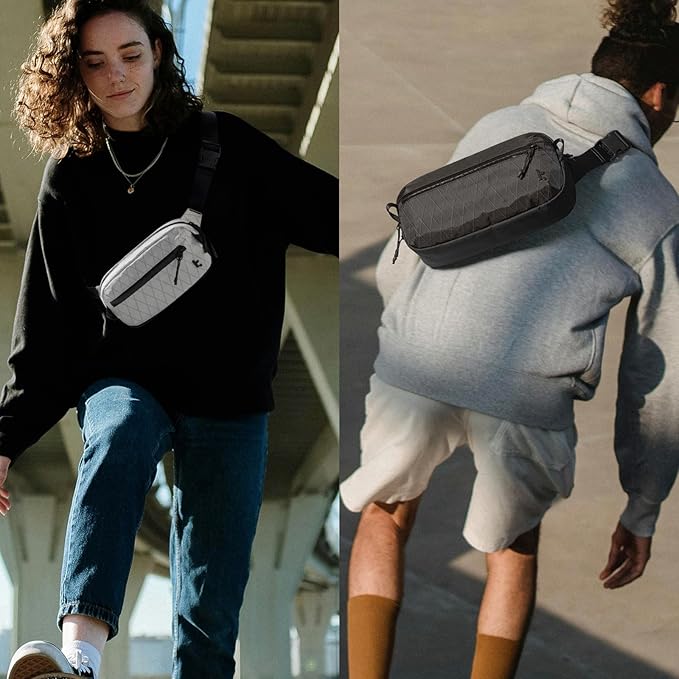 tomtoc 3.5L X-Pac Sling Bag with RFID Blocking, Crossbody Bag Minimalist Chest Shoulder Pack for Men/Women, Water-resistant Lightweight Casual Funny Pack for Travel/Daily Commute