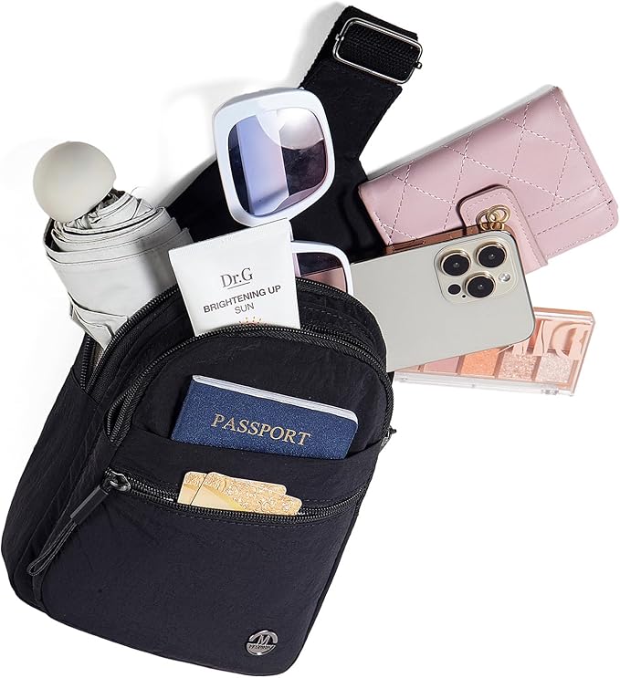 EVANCARY Small Sling Bag for Women Men, Sling Backpack Chest Daypack Crossbody Bag for Travel Outdoor Hiking