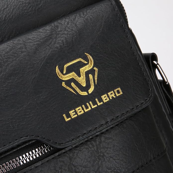 Shoulder Bag for Men Crossbody Bags Leather Sling Bag Messenger Bags with Multiple Pockets Business Outdoor