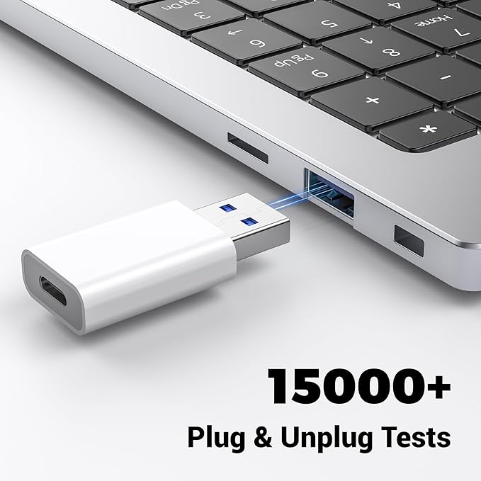 4Pack USB to USB C Adapter,Typec to USB Adapter Charger Cable Converter,OTG Charger Converter for iPhone 16/15/14/13/12 Pro Max Plus,iPad 9/10 Air 5 Mini 6,Car,Samsung S24 S23 S22 Plus Ultra etc.